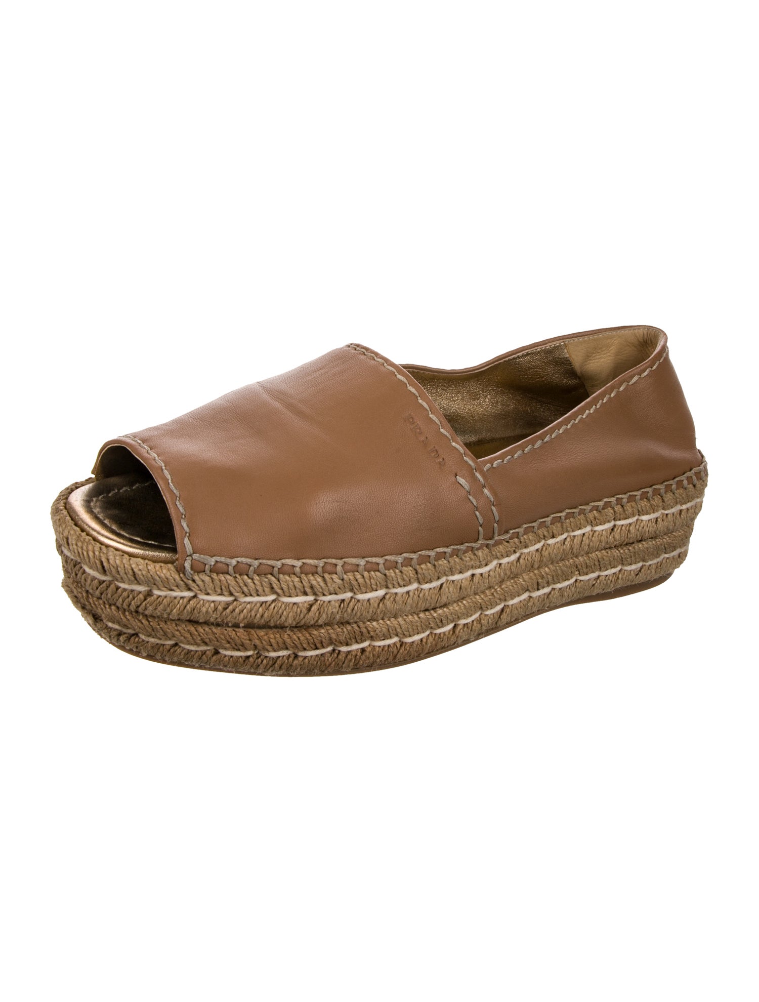 Prada Leather Espadrilles