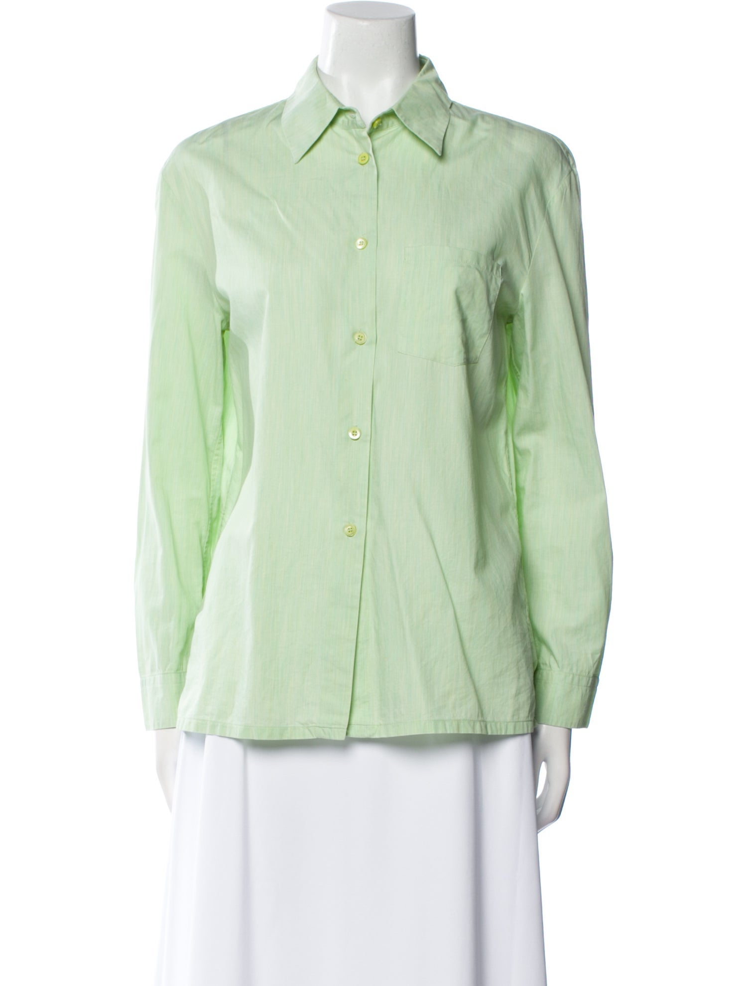 Prada 2015 Long Sleeve Button-Up Top