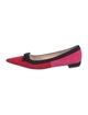 Prada Suede Bow Accents Ballet Flats