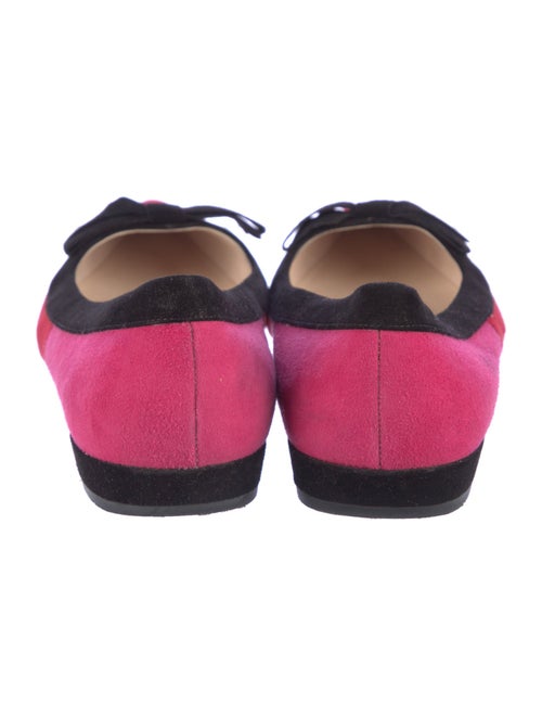 Prada Suede Bow Accents Ballet Flats