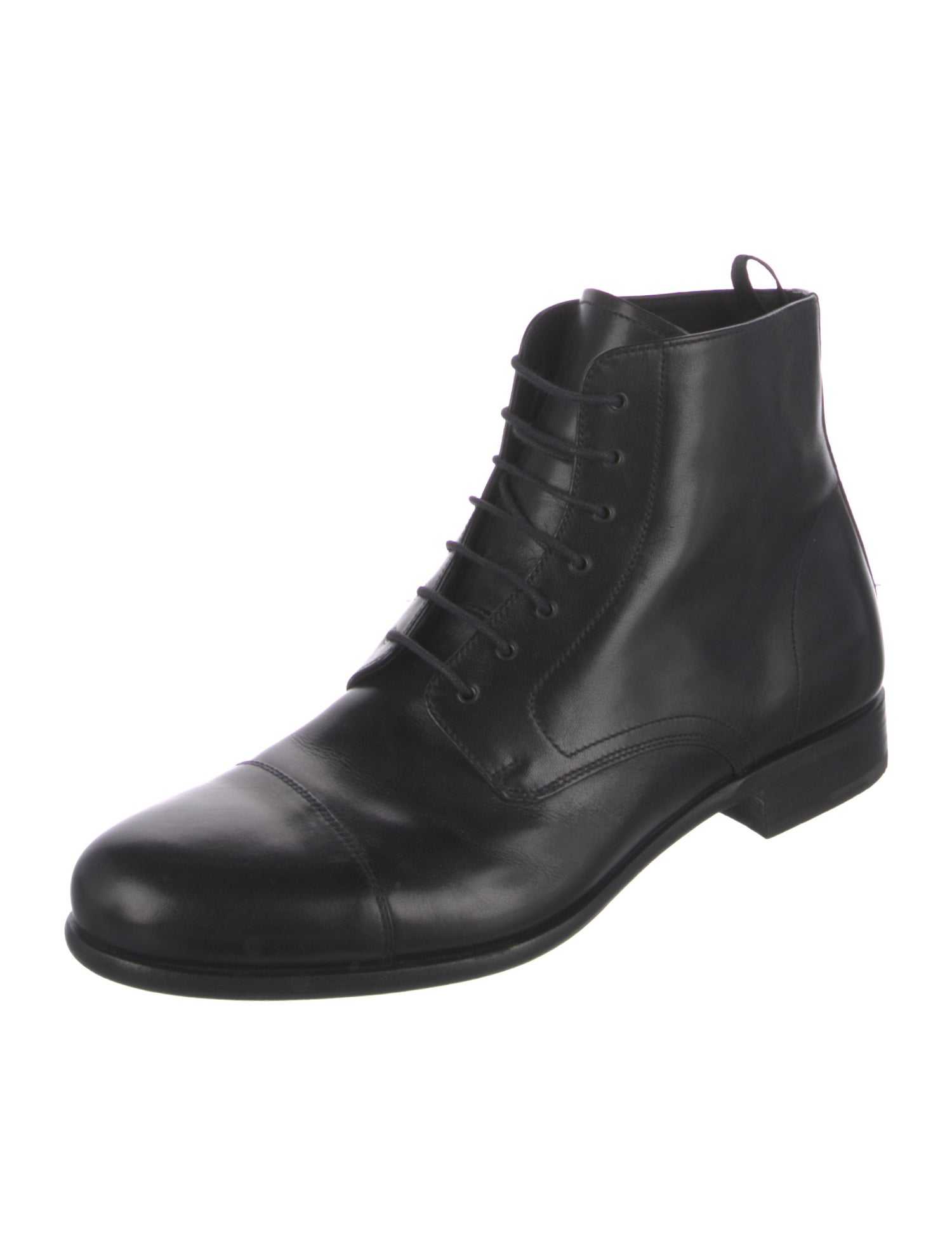 Prada Leather Lace-Up Boots