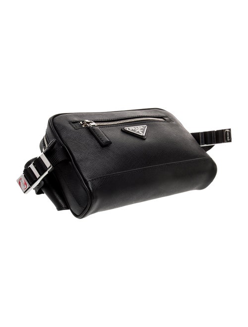 Prada Enameled Metal Triangle Belt Bag