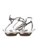 Prada Leather T-Strap Sandals
