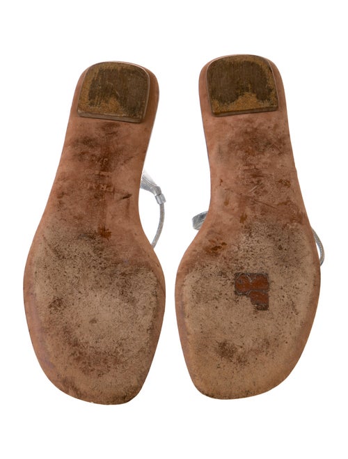 Prada Leather T-Strap Sandals