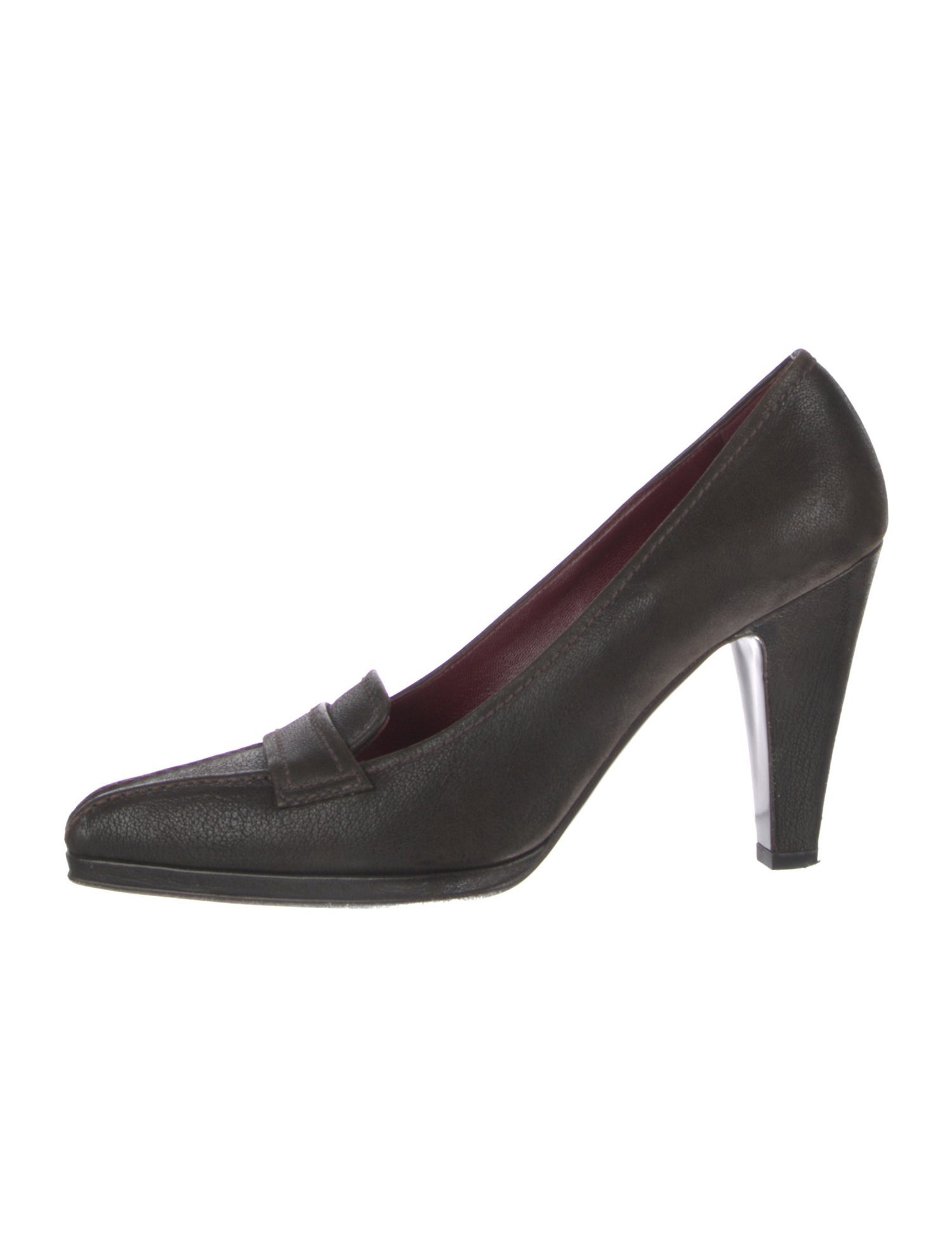 Prada Leather Whipstitch Trim Pumps