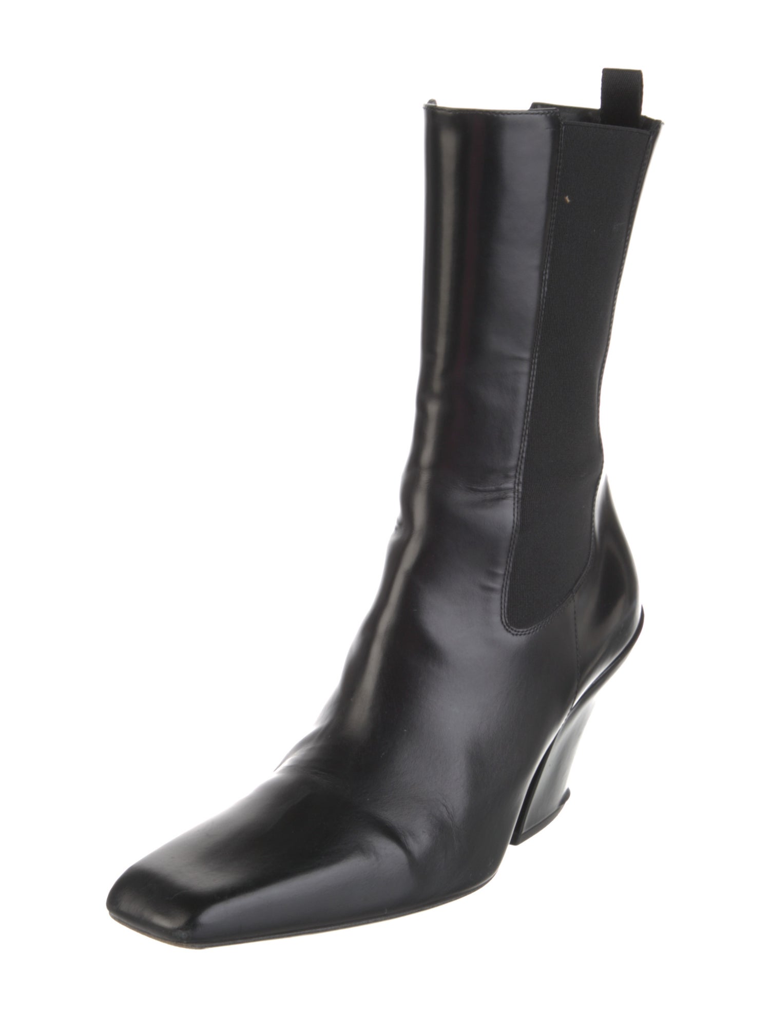 Prada Leather Chelsea Boots