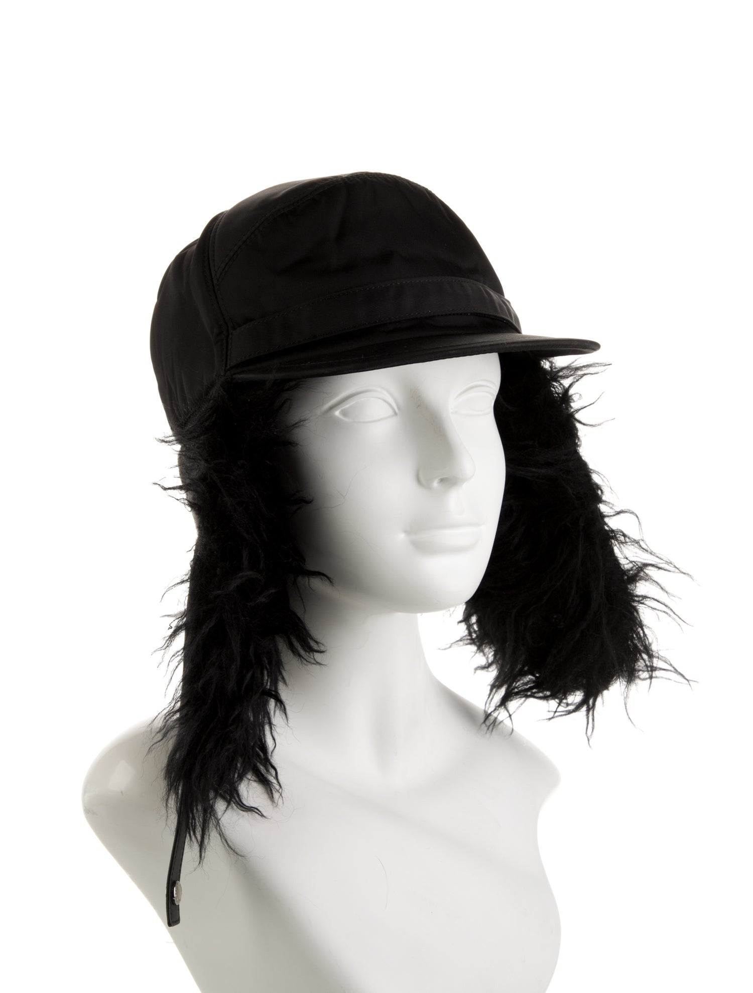 Prada Logo Nylon Trapper Hat