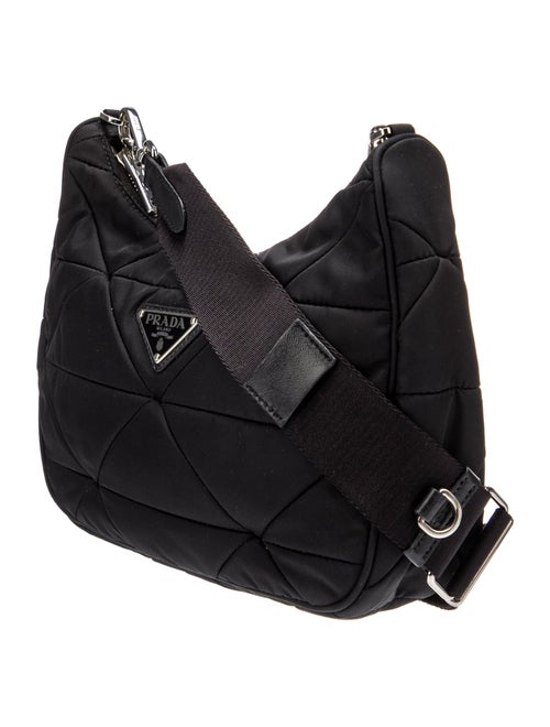 Prada Enameled Metal Triangle Re-Nylon Padded