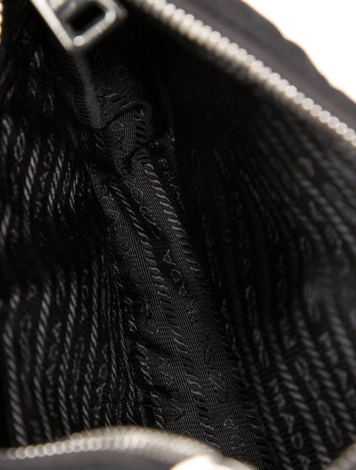 Prada Enameled Metal Triangle Re-Nylon Padded