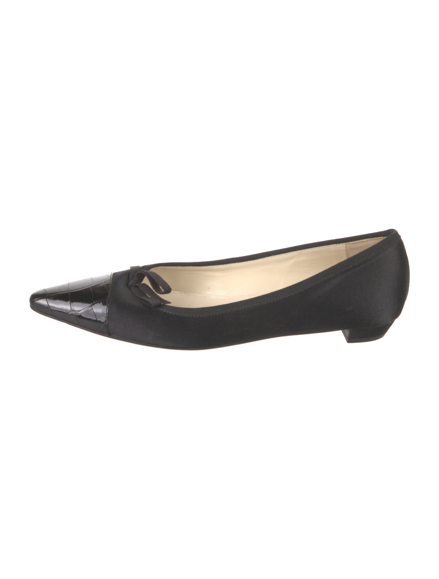 Prada Satin Bow Accents Flats