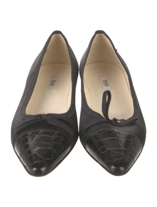 Prada Satin Bow Accents Flats