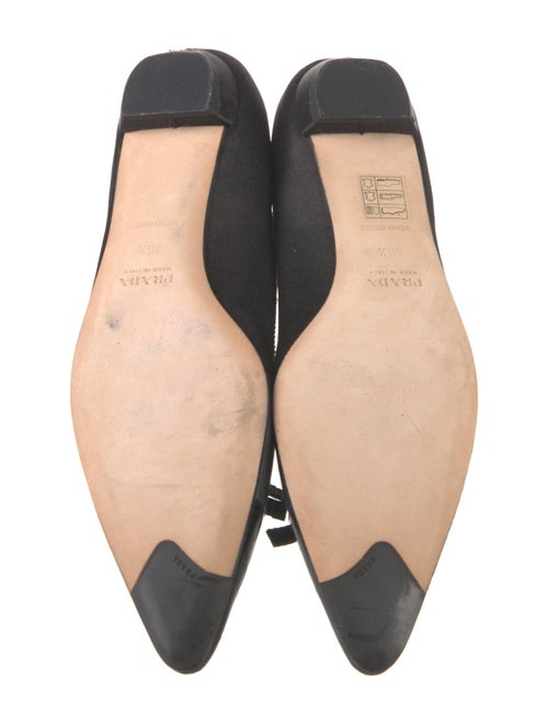 Prada Satin Bow Accents Flats