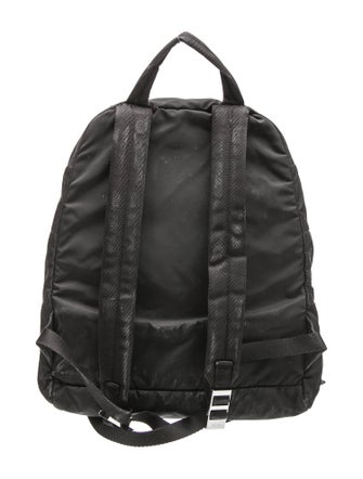 Prada Enameled Metal Triangle Backpack