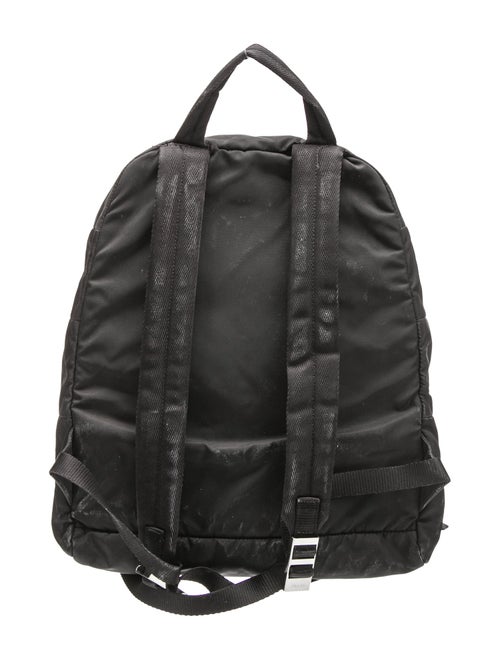 Prada Enameled Metal Triangle Backpack