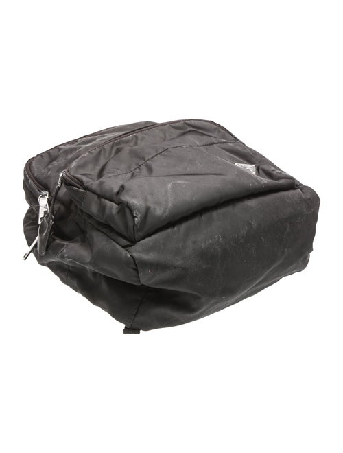 Prada Enameled Metal Triangle Backpack