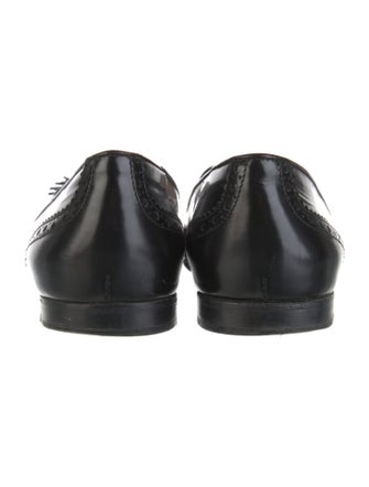 Prada Patent Leather Lasercut Accents Loafers