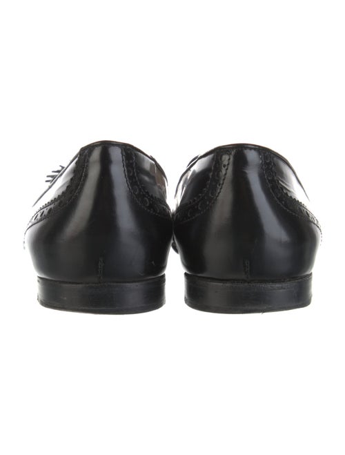 Prada Patent Leather Lasercut Accents Loafers