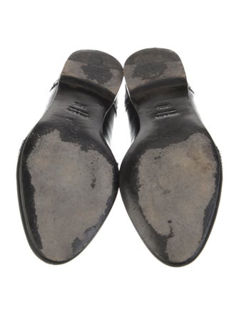 Prada Patent Leather Lasercut Accents Loafers