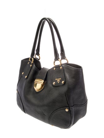 Prada Vitello Daino Leather Vitello Daino Leather Pushlock Tote