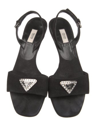 Prada Suede Slingback Sandals