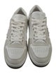 Prada Enameled Metal Triangle Leather Sneakers