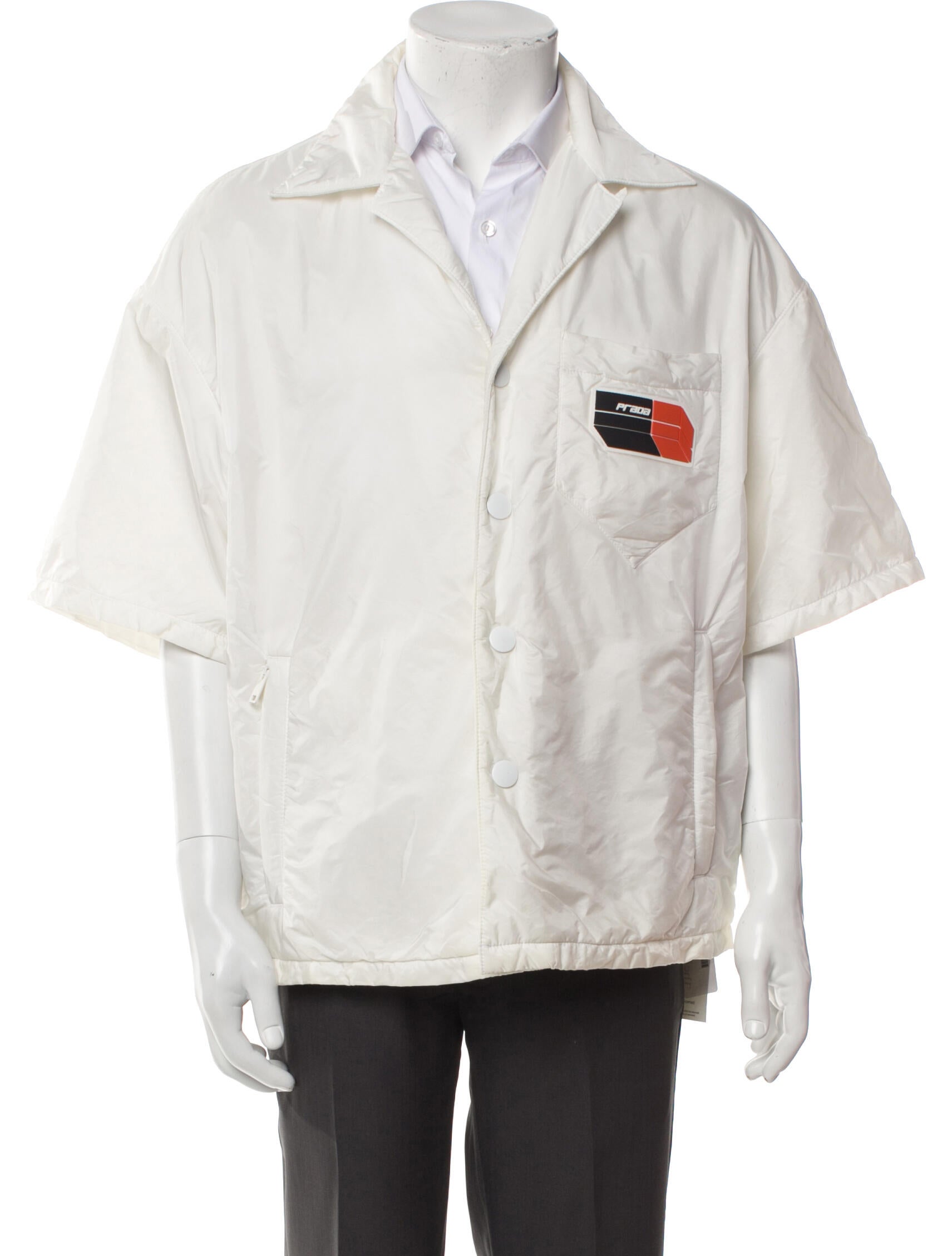 Prada 2018 Enameled Metal Triangle Shirt