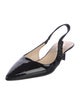 Prada Patent Leather Bow Accents Slingback Pumps