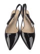 Prada Patent Leather Bow Accents Slingback Pumps