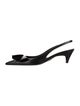 Prada Leather Bow Accents Slingback Pumps