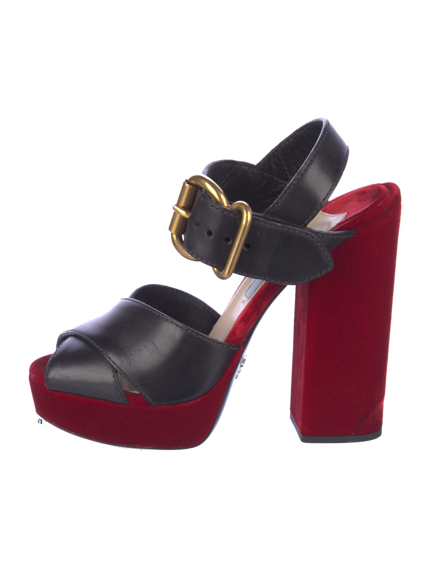 Prada Leather Slingback Sandals