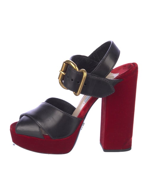 Prada Leather Slingback Sandals