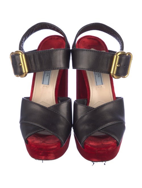 Prada Leather Slingback Sandals