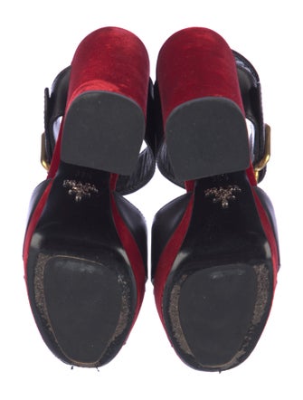 Prada Leather Slingback Sandals