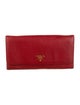 Prada Vitello Daino Leather Continental Wallet