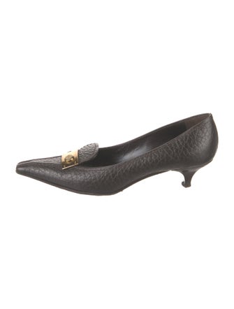 Prada Embossed Leather Pumps