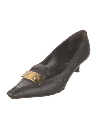 Prada Embossed Leather Pumps