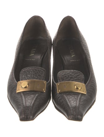 Prada Embossed Leather Pumps