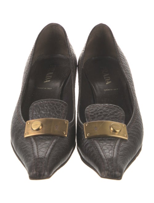 Prada Embossed Leather Pumps