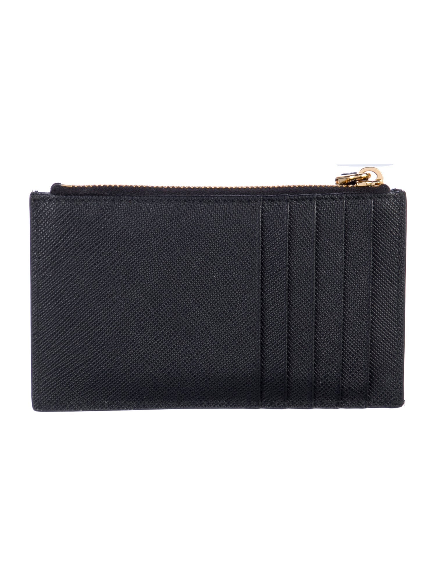 Prada Saffiano Triangle Leather Wallet