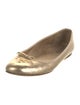 Prada Leather Bow Accents Ballet Flats
