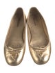 Prada Leather Bow Accents Ballet Flats
