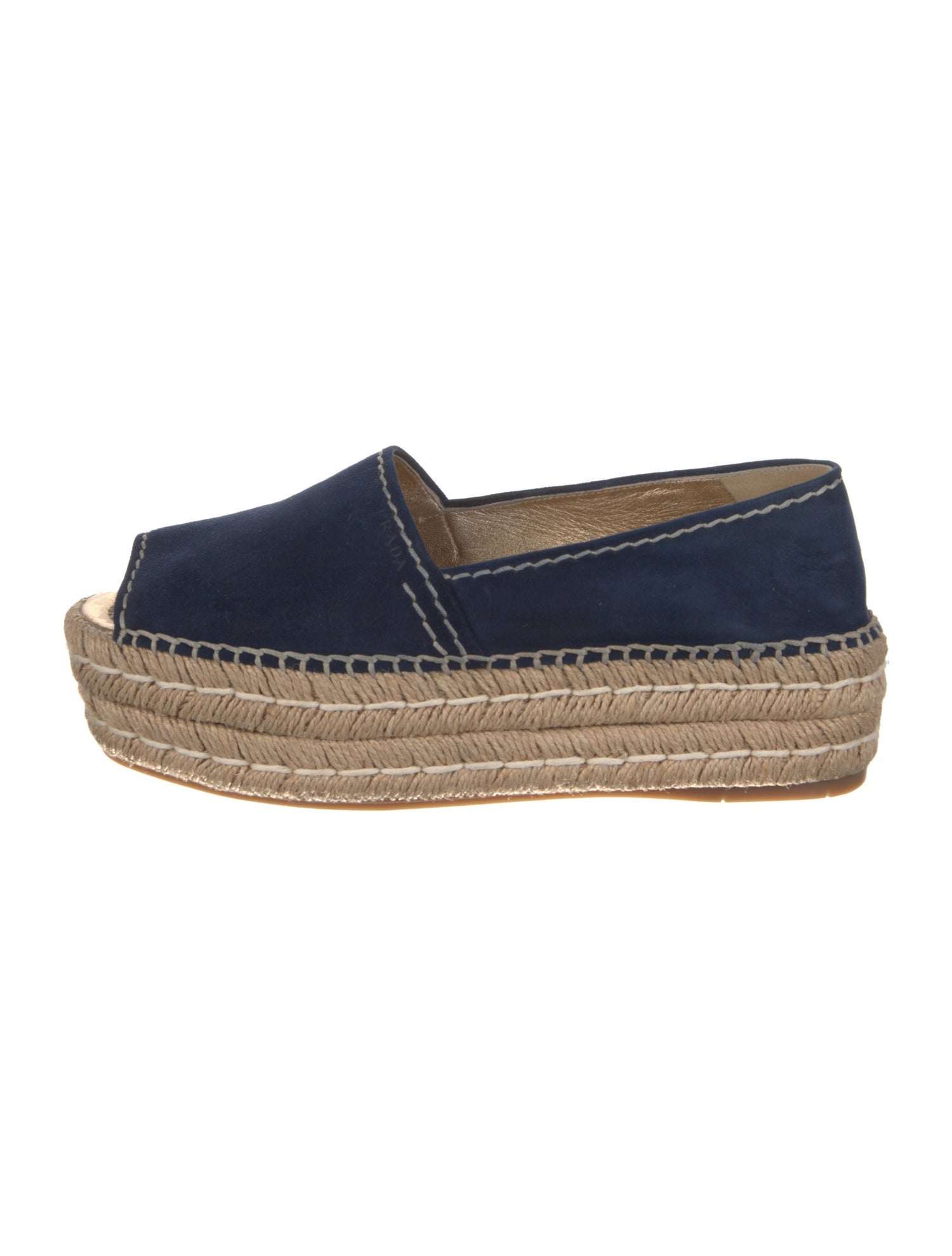 Prada Suede Braided Accents Mules