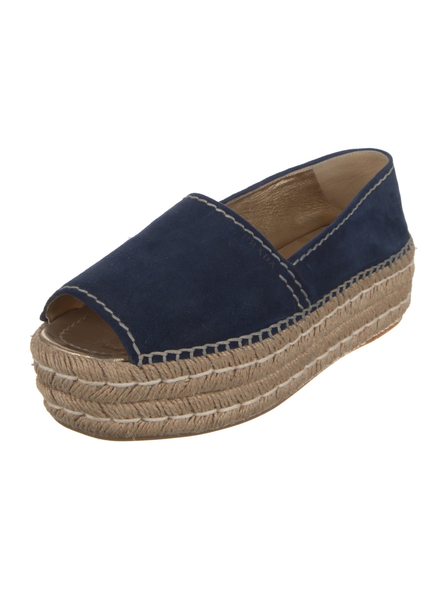 Prada Suede Braided Accents Mules