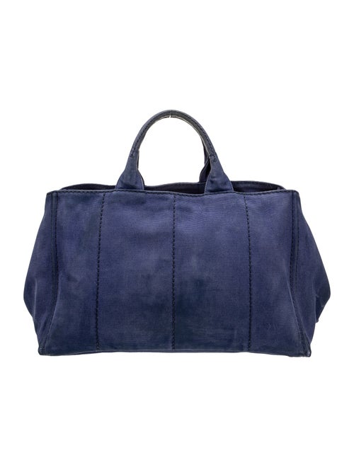 Prada Enameled Metal Triangle Weekender Bag