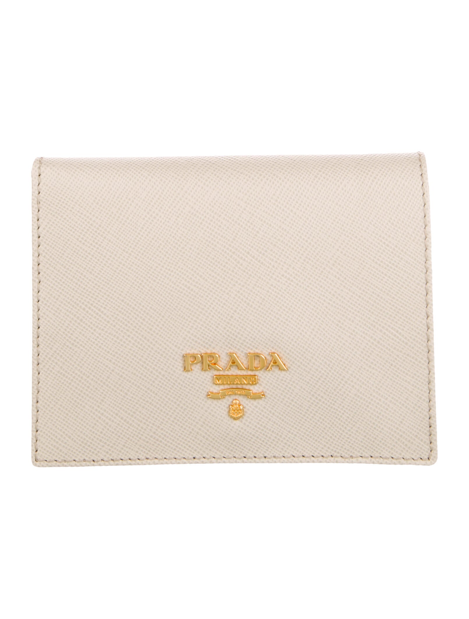 Prada Saffiano Lux Leather Compact Wallet