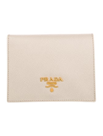 Prada Saffiano Lux Leather Compact Wallet