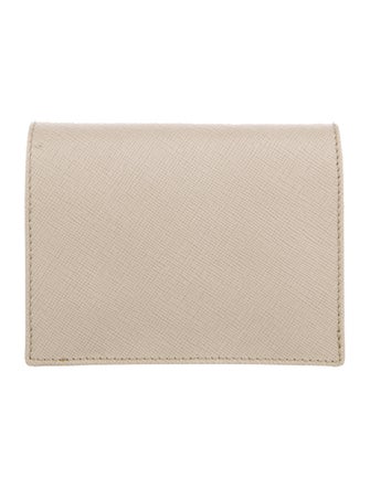 Prada Saffiano Lux Leather Compact Wallet