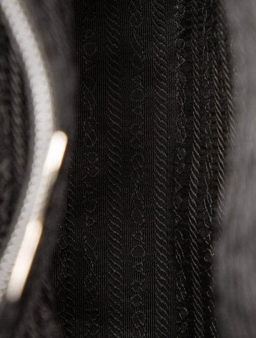 Prada Enameled Metal Triangle Top Handle Bag