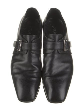 Prada Saffiano Leather Monk Straps
