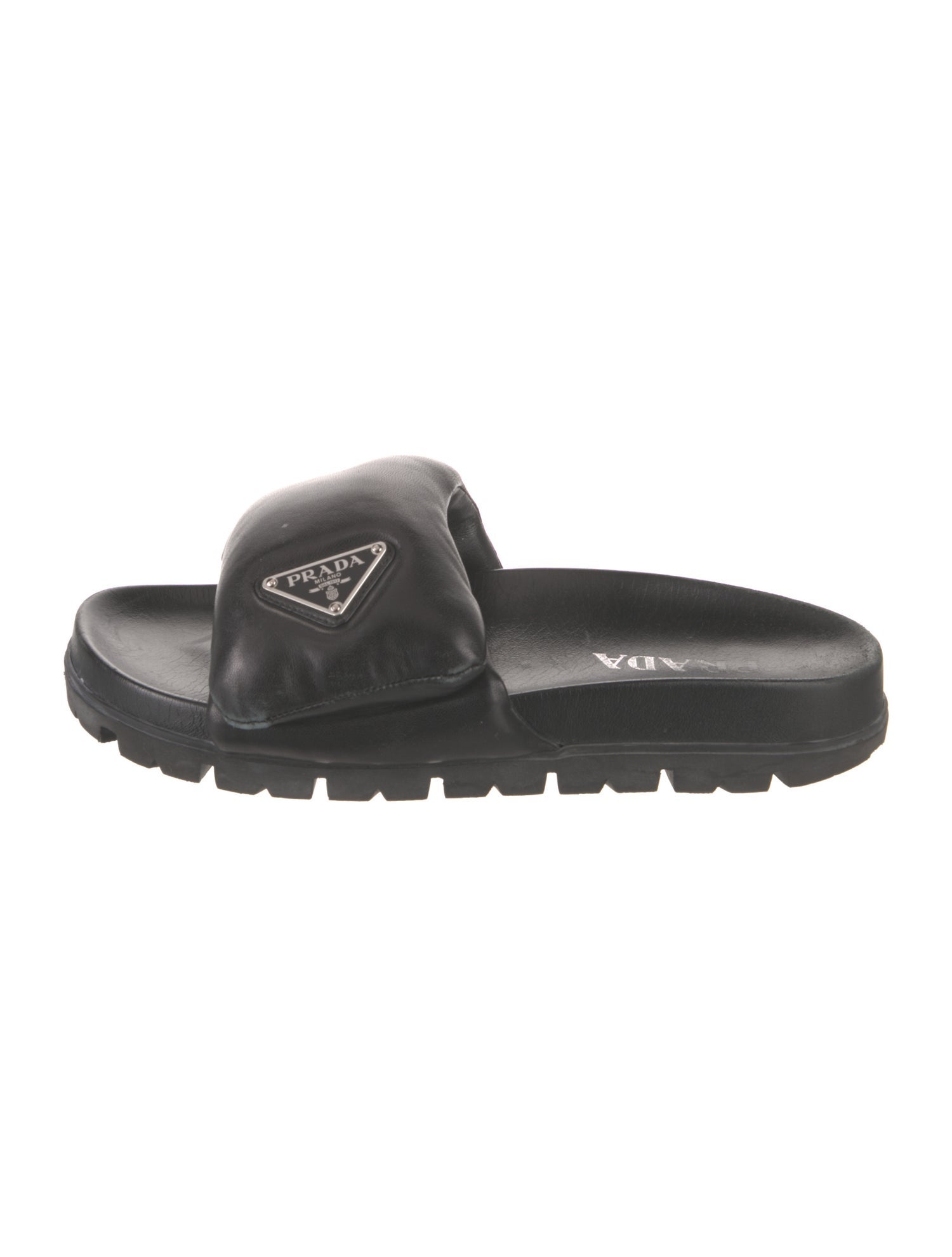 Prada Leather Slides